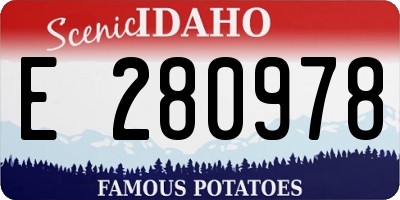 ID license plate E280978