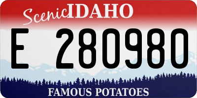 ID license plate E280980