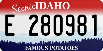 ID license plate E280981