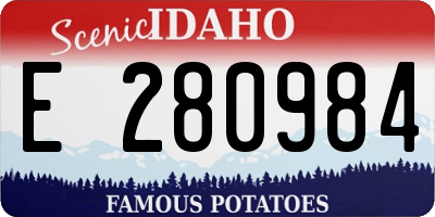 ID license plate E280984