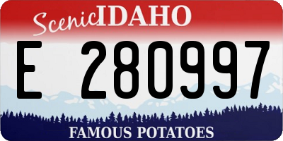 ID license plate E280997