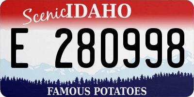 ID license plate E280998