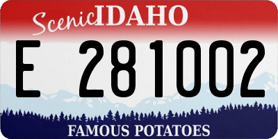 ID license plate E281002