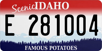 ID license plate E281004