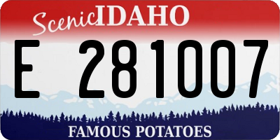 ID license plate E281007