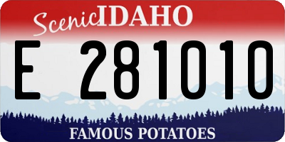ID license plate E281010