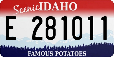 ID license plate E281011