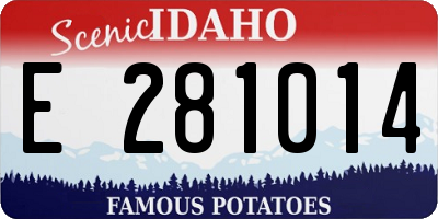 ID license plate E281014