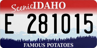 ID license plate E281015