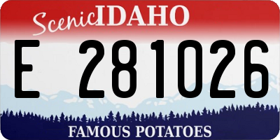 ID license plate E281026