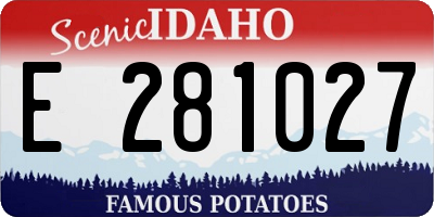 ID license plate E281027