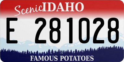 ID license plate E281028