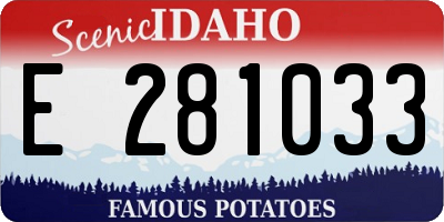 ID license plate E281033