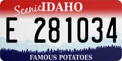 ID license plate E281034