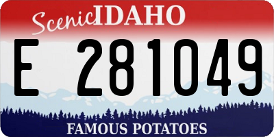 ID license plate E281049