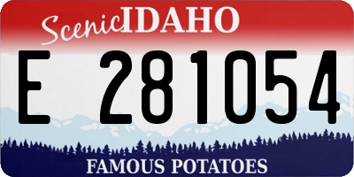ID license plate E281054