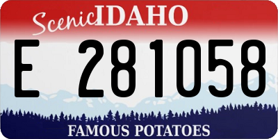 ID license plate E281058