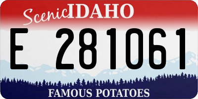 ID license plate E281061
