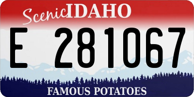 ID license plate E281067