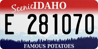 ID license plate E281070