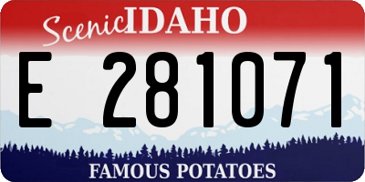 ID license plate E281071