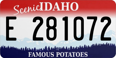 ID license plate E281072