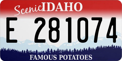 ID license plate E281074