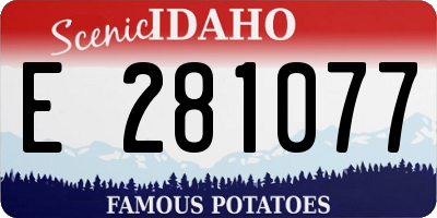 ID license plate E281077