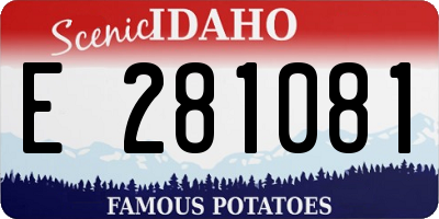 ID license plate E281081