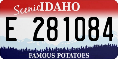 ID license plate E281084