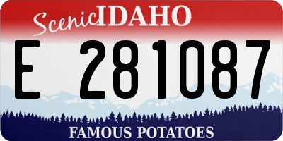 ID license plate E281087