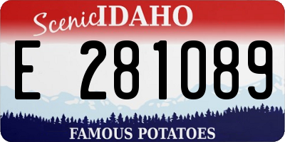 ID license plate E281089