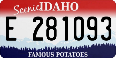 ID license plate E281093