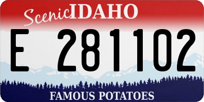 ID license plate E281102