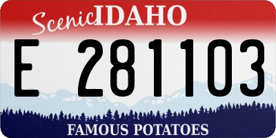 ID license plate E281103