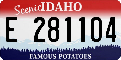 ID license plate E281104
