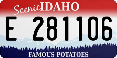 ID license plate E281106