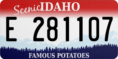 ID license plate E281107