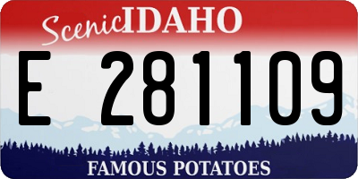 ID license plate E281109