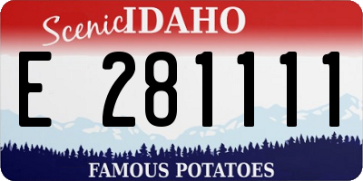 ID license plate E281111