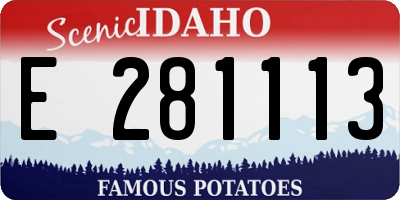 ID license plate E281113