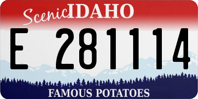ID license plate E281114