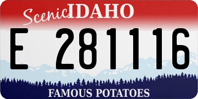 ID license plate E281116