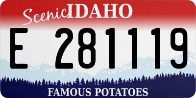 ID license plate E281119