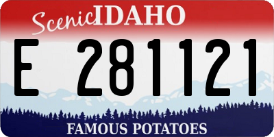 ID license plate E281121