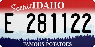 ID license plate E281122