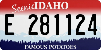 ID license plate E281124