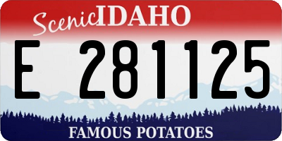 ID license plate E281125