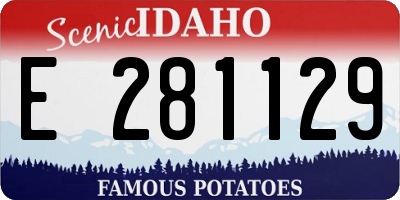 ID license plate E281129