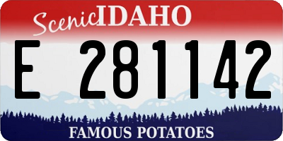 ID license plate E281142